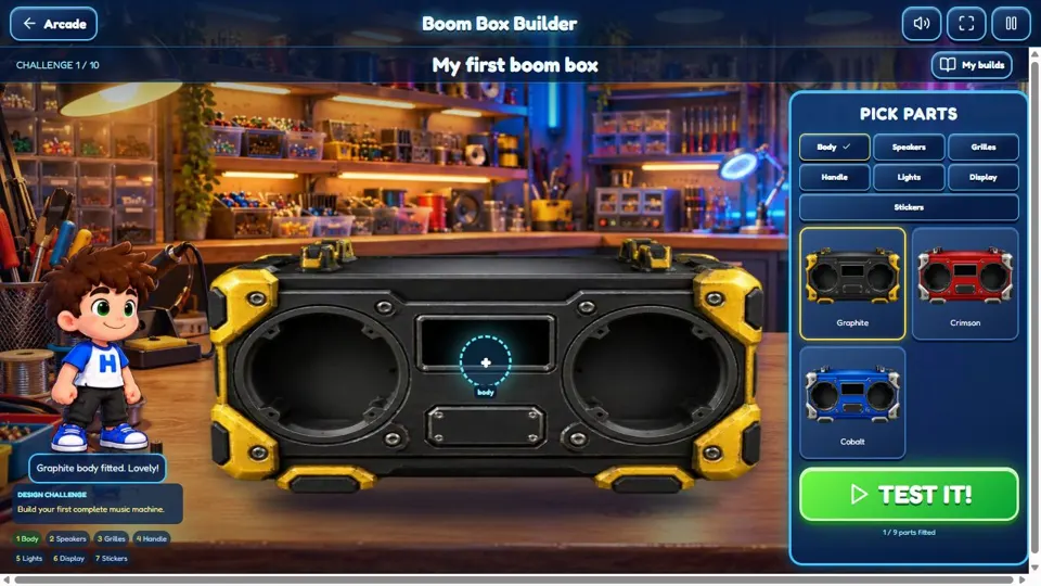 Boom Box Builder: Build your own boom box